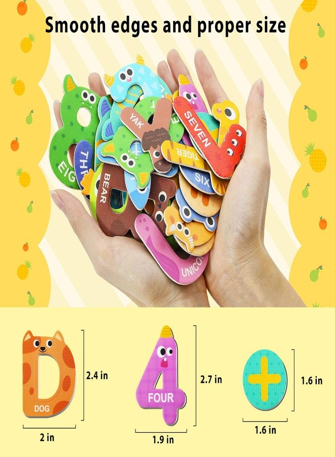 Cocurb 52 Pack Magnetic Letters Numbers Fridge Magnets for Toddlers 1 to 3 Learning Toys Animal ABC Cardboard for Refrigerator Colourful Alphabet Baby Educational Toys - Image 4